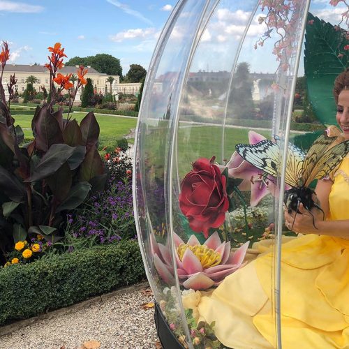 Enchanted Flower Globe entertainment for weddings and civil ceremonies