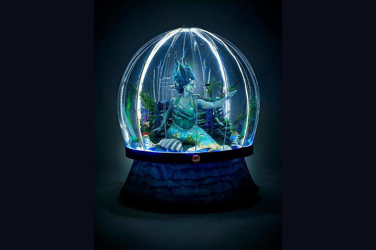 Sea Sphere illuminated mermaid act for sea-themed events