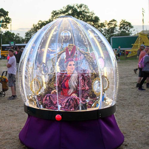 The unique Mystic Mirror Globe Glastonbury Festival performance in 2022