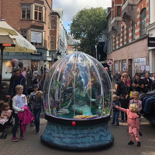 The Sea Sphere mermaid act street performance event in Denmark